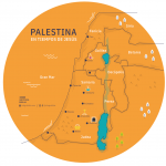 Gráfica del mapa de Palestina en tiempos de Jesús